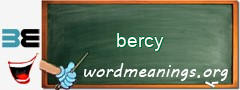 WordMeaning blackboard for bercy